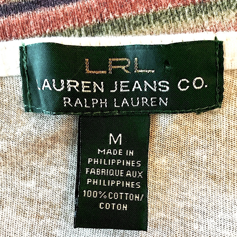 π₯LAUREN JEANS COπ₯ AZTEC DOLMAN CAP SLEEVE BOAT-NECK SLIM COTTON T-SHIRT TOP NWOT - Picture 6 of 13